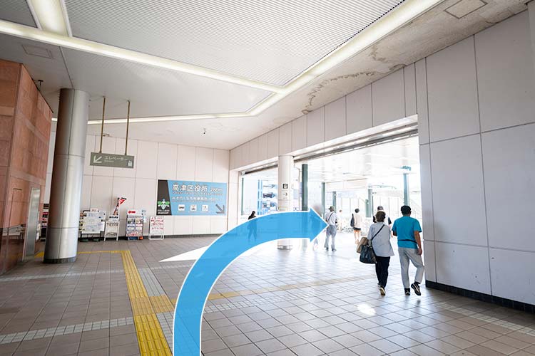 JR武蔵溝ノ口駅からのルート