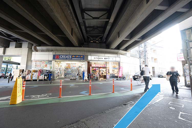 JR武蔵溝ノ口駅からのルート