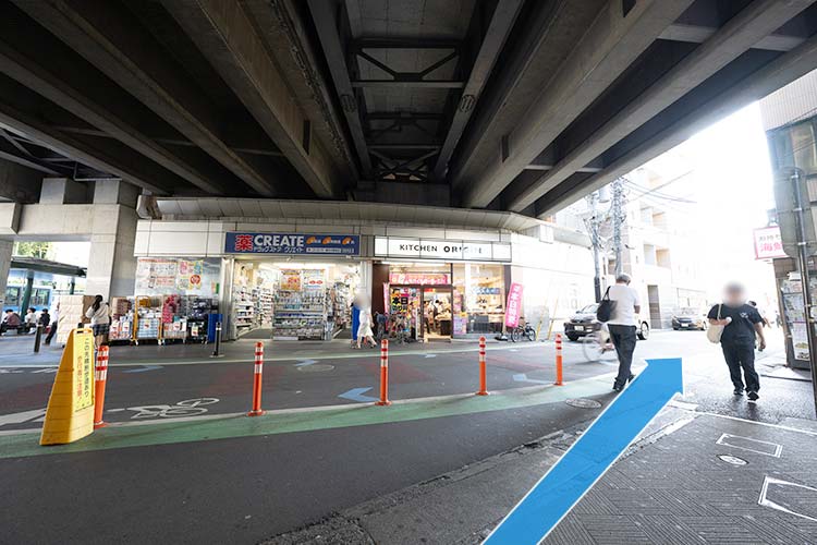 東急の溝の口駅からのルート